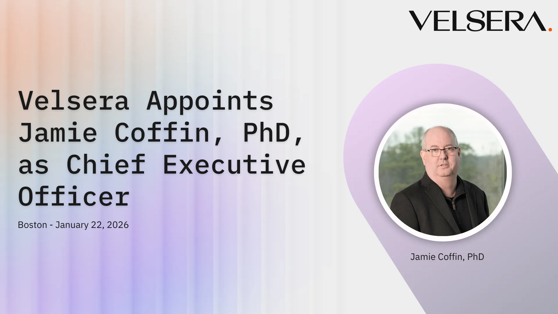 Featured image for  titled Velsera Appoints Jamie Coffin, PhD, as Chief Executive Officer