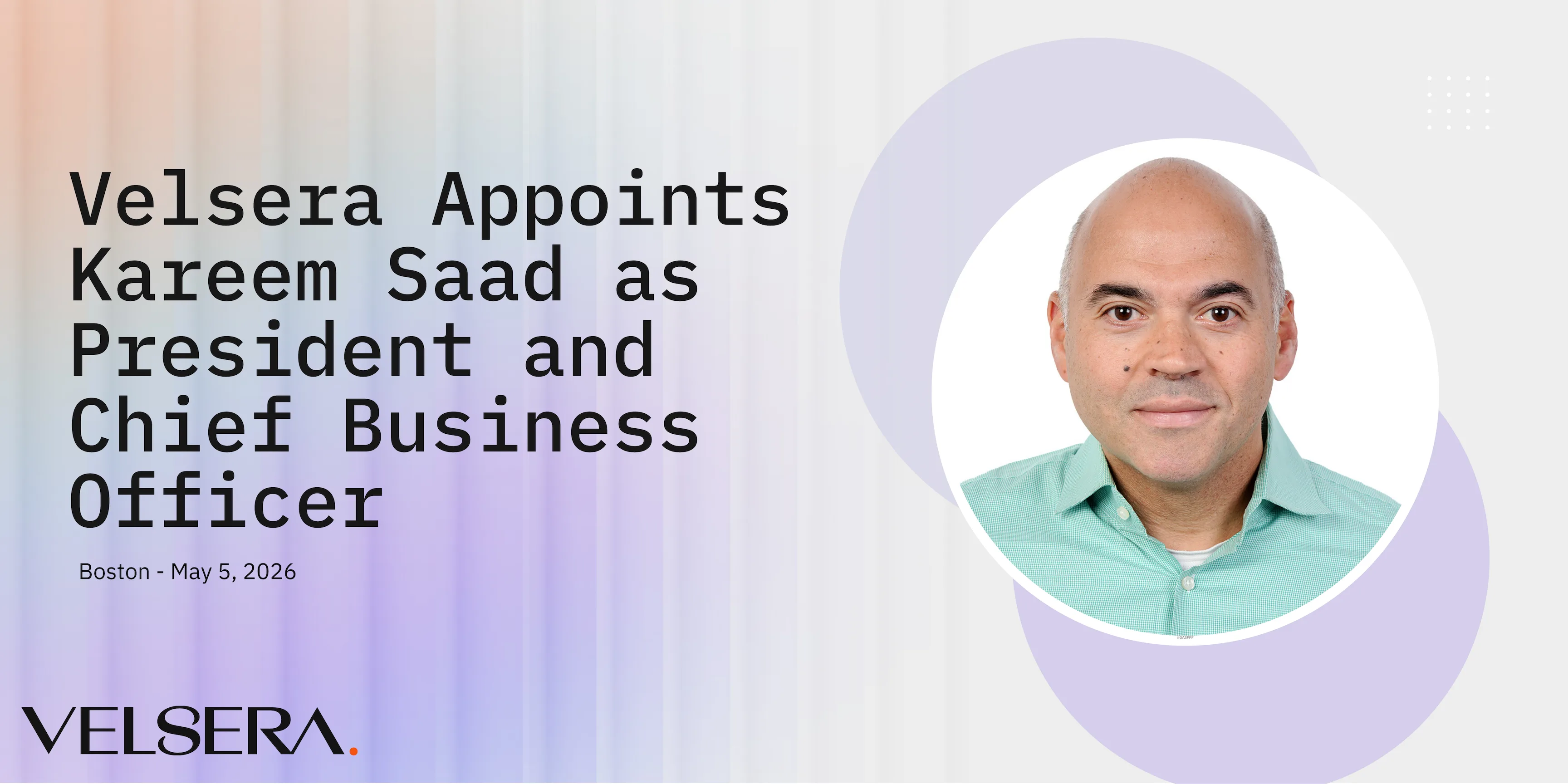 Featured image for  titled Velsera Appoints Kareem Saad as President and Chief Business Officer to Accelerate Next Phase of Growth